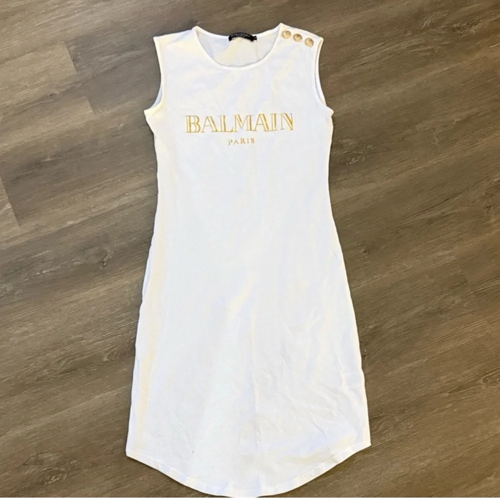 Balmain Ivory Dress with Gold Accents - Picture 1 of 1
